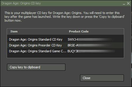 Steam CD Keys für Dragon Age: Origins