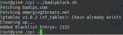 iptables badips.com drop bash script