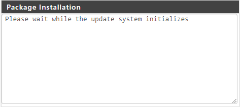 Please wait while the update system initializes