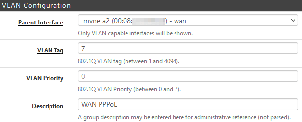 pfsense add VLAN PPPoE WAN