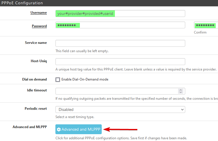 Tagged VLAN over PPPoE WAN